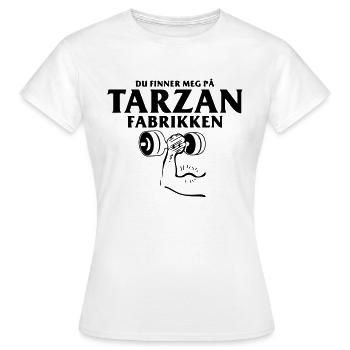 Sie finden mich in der Fabrik - Frauen T-Shirt - Weiß - Vorne - AI Model Female 172 dark (172cm)