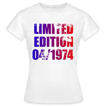 Édition limitée 50e anniversaire - ꝏ Approvisionnement 04/1974 - T-shirt Femme - blanc - Devant - AI Model Female 172 dark (172cm)