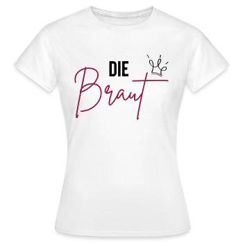 die braut - Frauen T-Shirt - Weiß - Vorne - AI Model Female 172 dark (172cm)