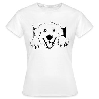 Bouvier des Pyrénées - T-shirt Femme - blanc - Devant - AI Model Female 172 dark (172cm)