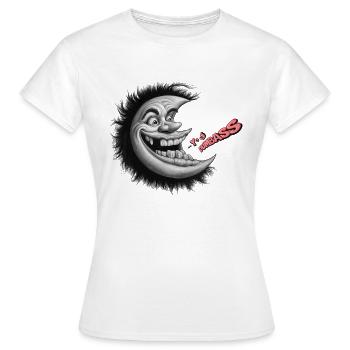 Mond-Unfug: DU DUMMKOPF - Frauen T-Shirt - Weiß - Vorne - AI Model Female 172 dark (172cm)