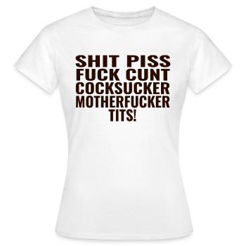Mots interdits - T-shirt Femme - blanc - Devant - AI Model Female 172 dark (172cm)