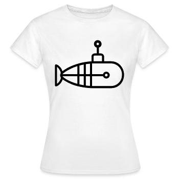U-Boot-Boot - Frauen T-Shirt - Weiß - Vorne - AI Model Female 172 dark (172cm)