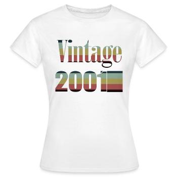 2001 Geburtstag 2001 Jahrgang 2001 Geburtstag - Frauen T-Shirt - Weiß - Vorne - AI Model Female 172 dark (172cm)