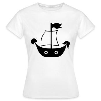Bateau pirate - T-shirt Femme - blanc - Devant - AI Model Female 172 dark (172cm)