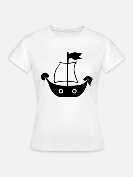 Piratenschiff - Frauen T-Shirt - Weiß