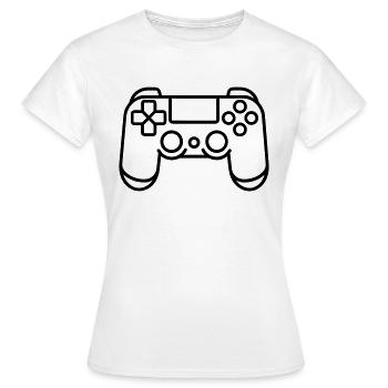Controller für Videospiele - Frauen T-Shirt - Weiß - Vorne - AI Model Female 172 dark (172cm)
