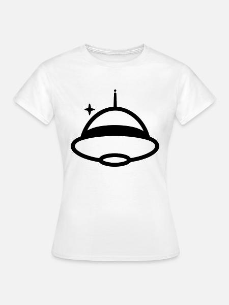 fliegende Untertasse - Frauen T-Shirt - Weiß