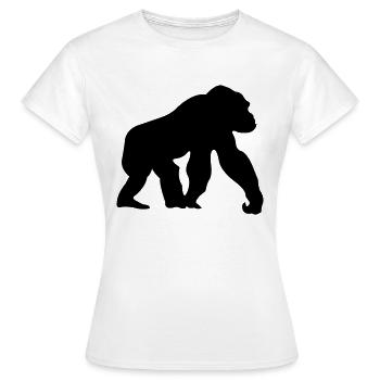 singe - T-shirt Femme - blanc - Devant - AI Model Female 172 dark (172cm)