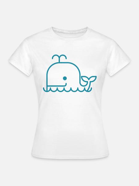 Whale - Frauen T-Shirt - Weiß