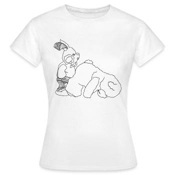 lapin ourson - T-shirt Femme - blanc - Devant - AI Model Female 172 dark (172cm)