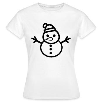 Bonhomme de neige - T-shirt Femme - blanc - Devant - AI Model Female 172 dark (172cm)