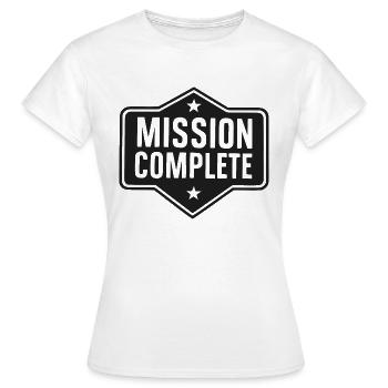 Mission accomplie - T-shirt Femme - blanc - Devant - AI Model Female 172 dark (172cm)