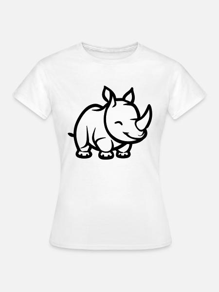 Nashorn - Frauen T-Shirt - Weiß