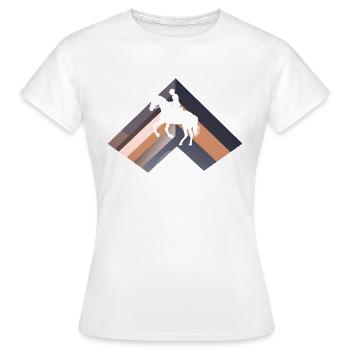 Cheval Cheval sauvage - T-shirt Femme - blanc - Devant - AI Model Female 172 dark (172cm)