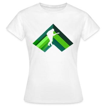 Bassist Elektrogitarre - Frauen T-Shirt - Weiß - Vorne - AI Model Female 172 dark (172cm)