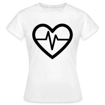 heartbeat - Women's T-Shirt - white - Front - AI Model Female 172 dark (172cm)