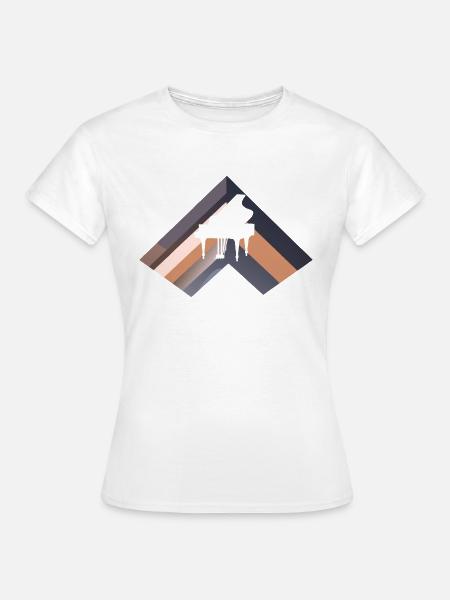 Klavier Instrument Sinfonie - Frauen T-Shirt - Weiß