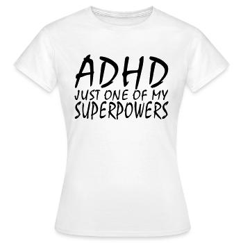 TDAH - T-shirt Femme - blanc - Devant - AI Model Female 172 dark (172cm)