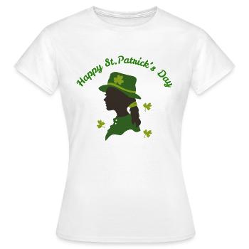 St. Patrick's Day Unisex T-Shirt, Lucky - Frauen T-Shirt - Weiß - Vorne - AI Model Female 172 dark (172cm)
