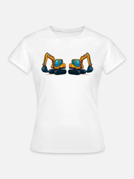 bagger comic 2 - Frauen T-Shirt - Weiß