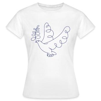 Friedenstaubeaube 3 - Frauen T-Shirt - Weiß - Vorne - AI Model Female 172 dark (172cm)