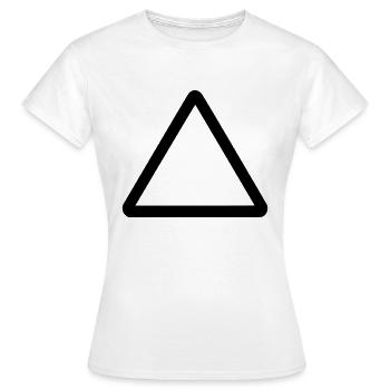 Dreieck - Frauen T-Shirt - Weiß - Vorne - AI Model Female 172 dark (172cm)