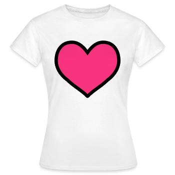 cœur - T-shirt Femme - blanc - Devant - AI Model Female 172 dark (172cm)