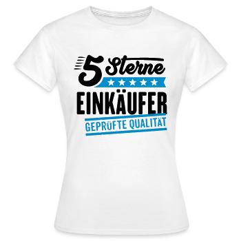 5Sterne Einkäufer - Frauen T-Shirt - Weiß - Vorne - AI Model Female 172 dark (172cm)