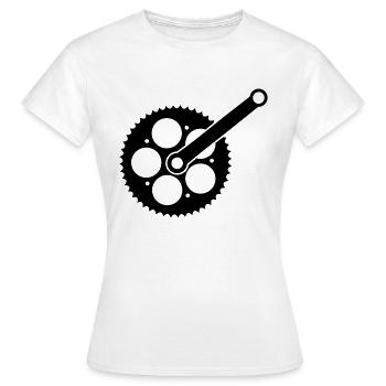 bike_einzelteil02 - Frauen T-Shirt - Weiß - Vorne - AI Model Female 172 dark (172cm)