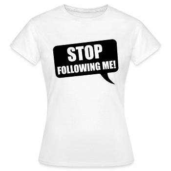 stop - T-shirt Femme - blanc - Devant - AI Model Female 172 dark (172cm)