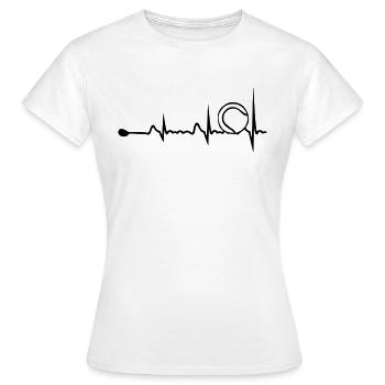 Tennis Herzschlag 1 - Frauen T-Shirt - Weiß - Vorne - AI Model Female 172 dark (172cm)