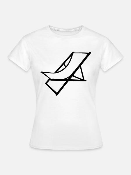 liegestuhl - Frauen T-Shirt - Weiß