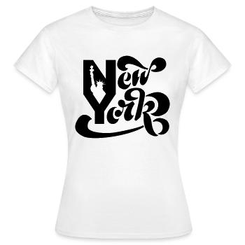 New York - Frauen T-Shirt - Weiß - Vorne - AI Model Female 172 dark (172cm)