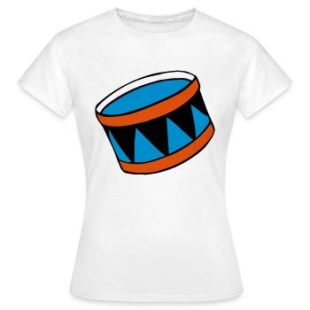 drums - Trommel - Frauen T-Shirt - Weiß - Vorne - AI Model Female 172 dark (172cm)