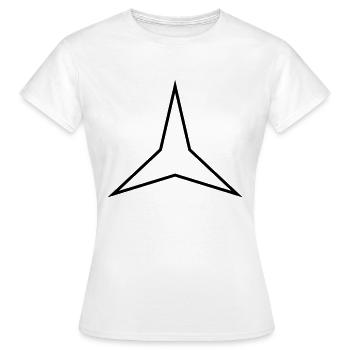 stern 3 zacken - Frauen T-Shirt - Weiß - Vorne - AI Model Female 172 dark (172cm)