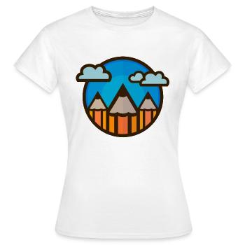 Stylos (paysage) 01 - T-shirt Femme - blanc - Devant - AI Model Female 172 dark (172cm)