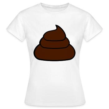 Design little cute cute kot kacka shit heap of pil - Women's T-Shirt - white - Front - AI Model Female 172 dark (172cm)