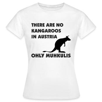 no kangaroos in Austria - Women's T-Shirt - white - Front - AI Model Female 172 dark (172cm)