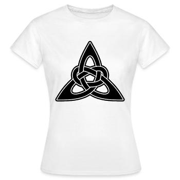 Keltische Knoten - Frauen T-Shirt - Weiß - Vorne - AI Model Female 172 dark (172cm)