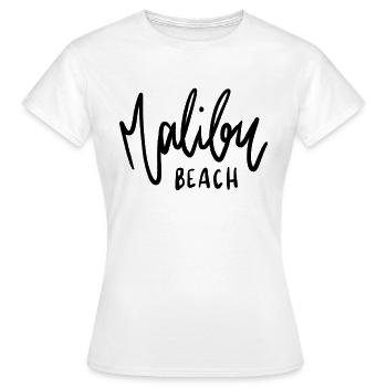 Malibu - Frauen T-Shirt - Weiß - Vorne - AI Model Female 172 dark (172cm)