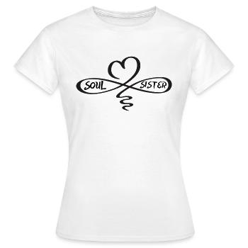 Soul sister Geschenk Freundinnen Schwester - Frauen T-Shirt - Weiß - Vorne - AI Model Female 172 dark (172cm)