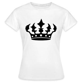 Conception de couronne dentelée - T-shirt Femme - blanc - Devant - AI Model Female 172 dark (172cm)