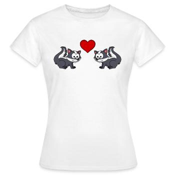 Stinker Comic Paar liebe - Frauen T-Shirt - Weiß - Vorne - AI Model Female 172 dark (172cm)