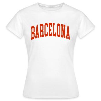 Barcelone - T-shirt Femme - blanc - Devant - AI Model Female 172 dark (172cm)