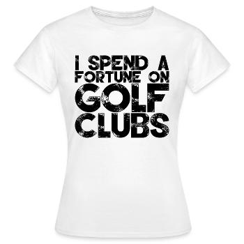 Je dépense une fortune en clubs de golf - T-shirt Femme - blanc - Devant - AI Model Female 172 dark (172cm)