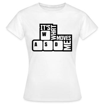 c’est ce qui m’émeut - T-shirt Femme - blanc - Devant - AI Model Female 172 dark (172cm)