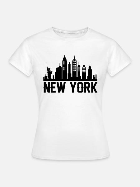new york skyline - Frauen T-Shirt - Weiß