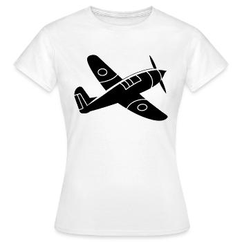 Avion de chasse - T-shirt Femme - blanc - Devant - AI Model Female 172 dark (172cm)