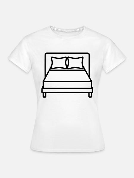 Bett - Frauen T-Shirt - Weiß